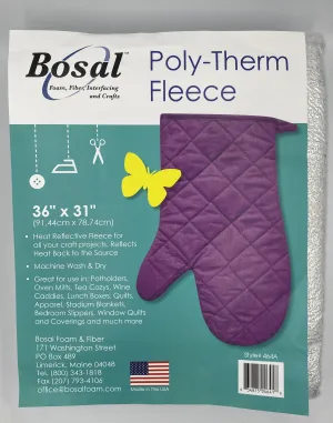 Bosal 464A Poly-Therm Heat Reflective Fleece 31 inch  X 36 inch(Non-Fuse)