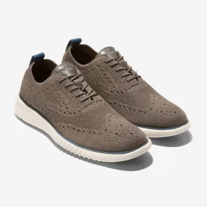 Cole Haan Mens 2.Zerogrand Stitchlite Oxford Shoes - Morel/Tea Leaf/Ensign Blue Colorway