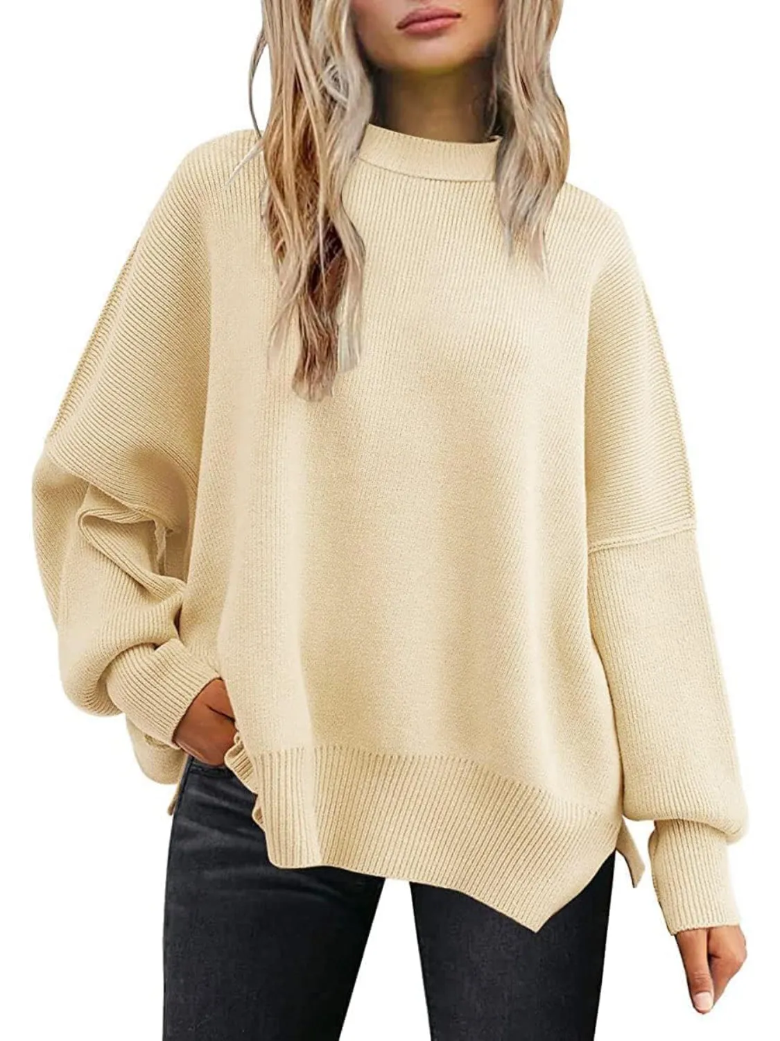 Cozy Batwing Sleeve Sweater For Woman