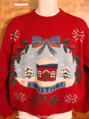 Cozy Christmas House Tacky Xmas Sweater