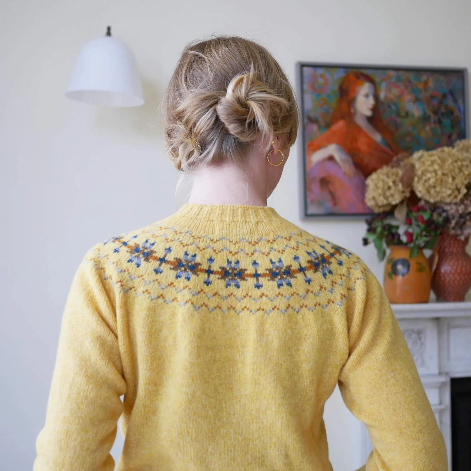 Fair Isle Crew Neck Jumper - Maize