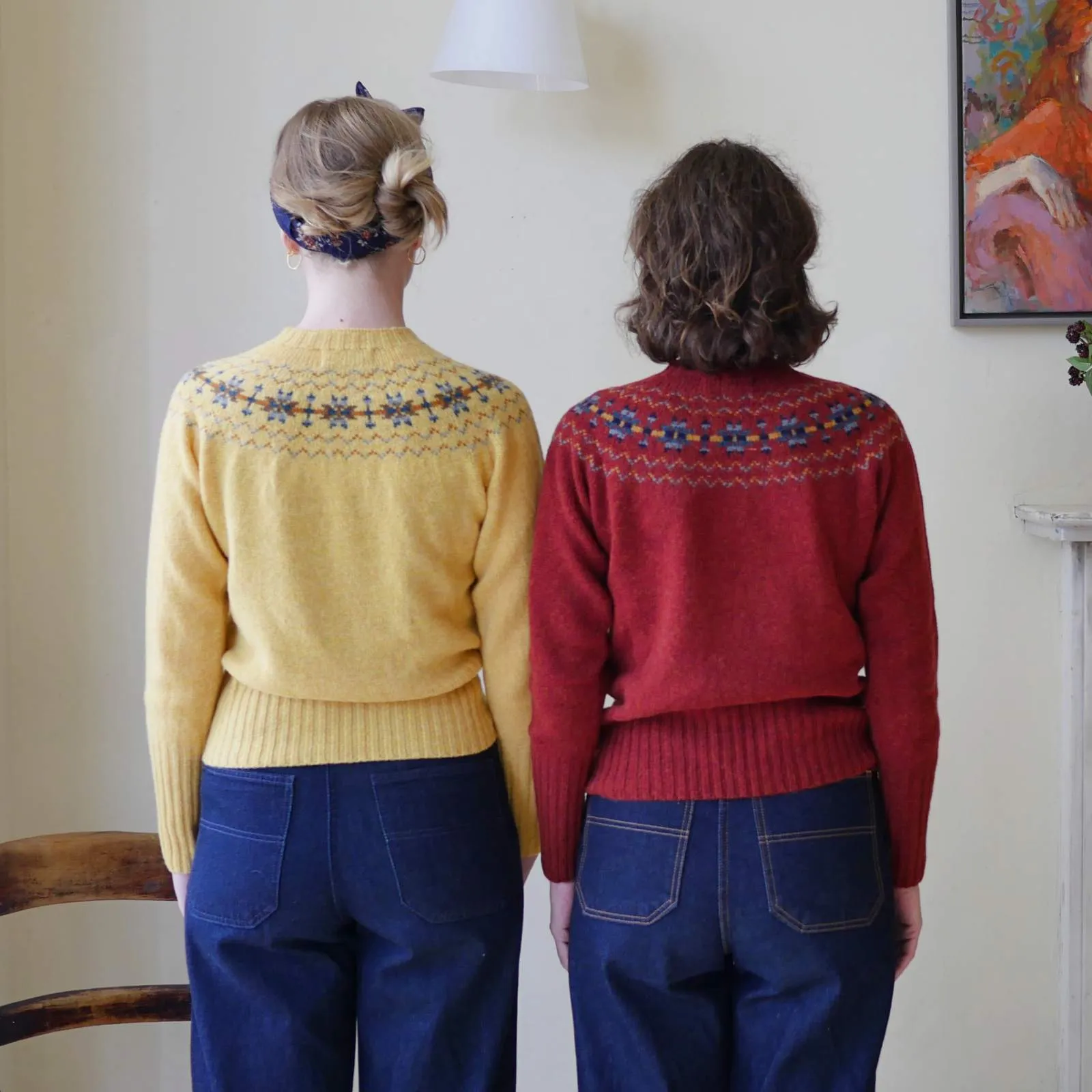 Fair Isle Crew Neck Jumper - Maize