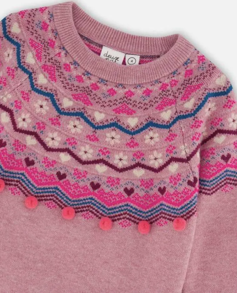 Fairisle 3D Pom Pom Sweater