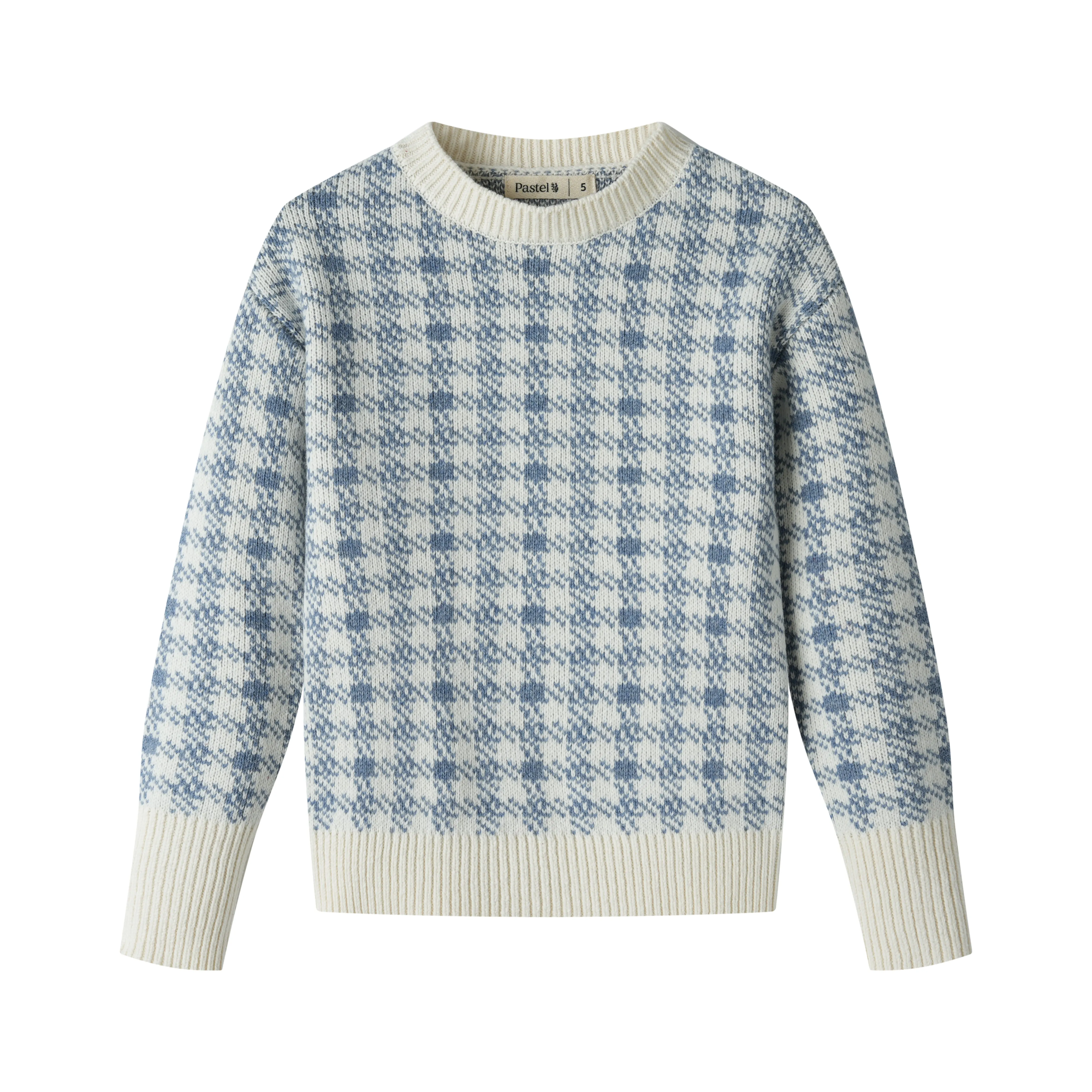 HOUNDSTOOTH SWEATER-BLUE HOUNDSTOOTH