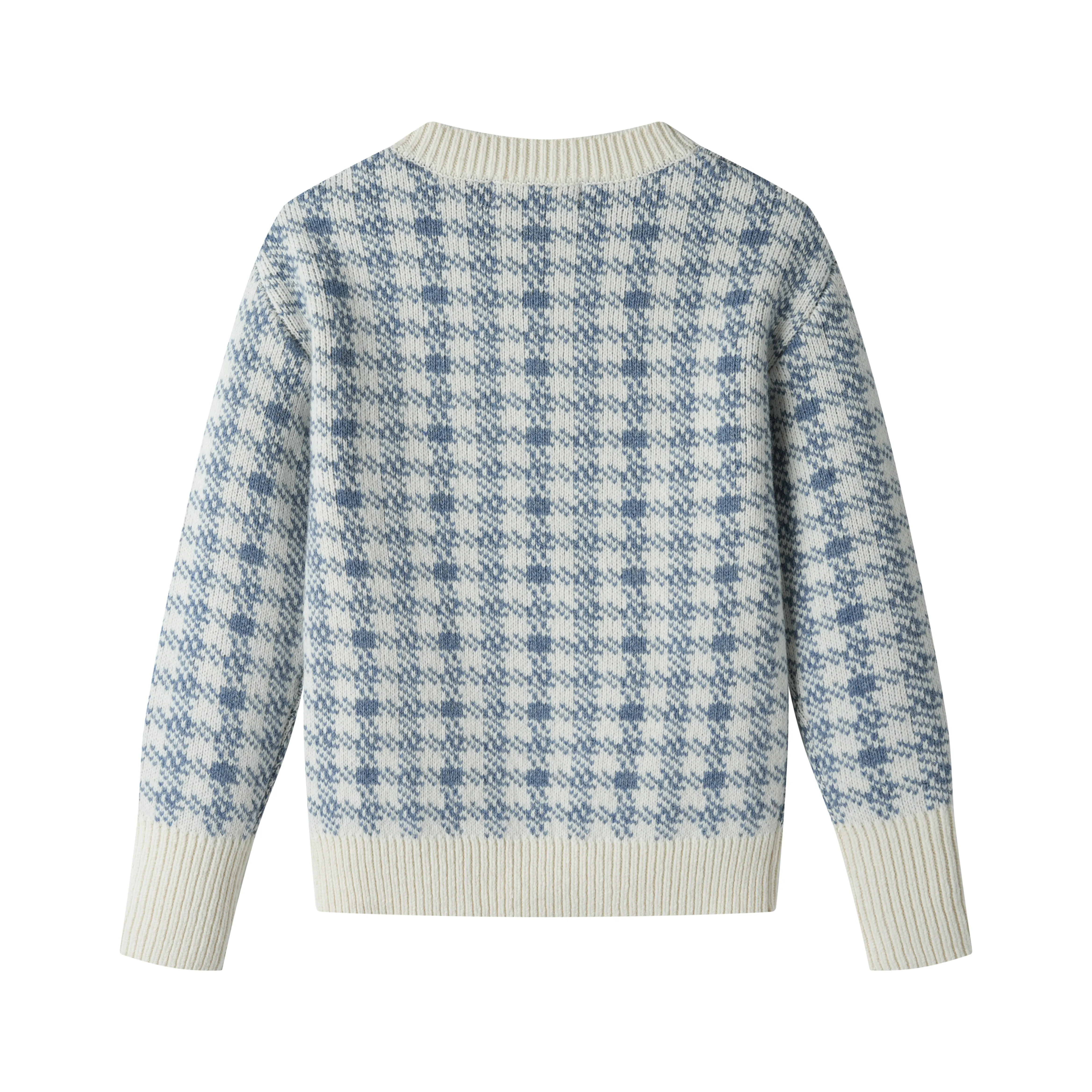 HOUNDSTOOTH SWEATER-BLUE HOUNDSTOOTH