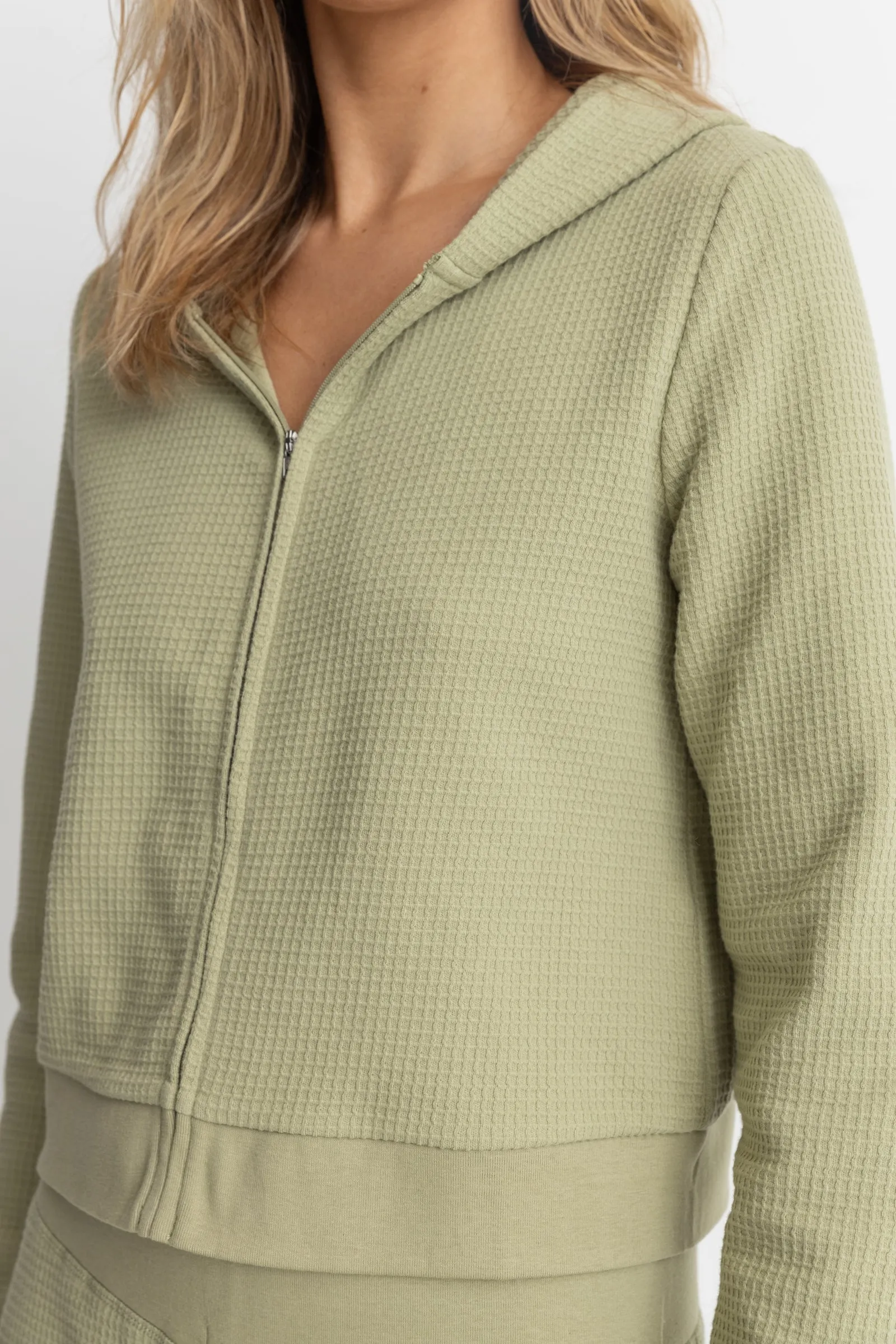 Light Layers Zip Up Sage