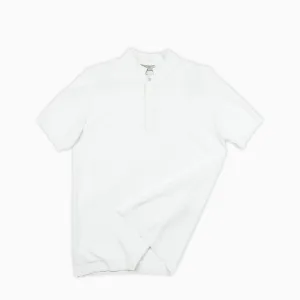 Maté polo tricot compact cotton (ice white)