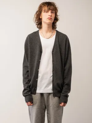 Men V Neck Cardigan_Graphite