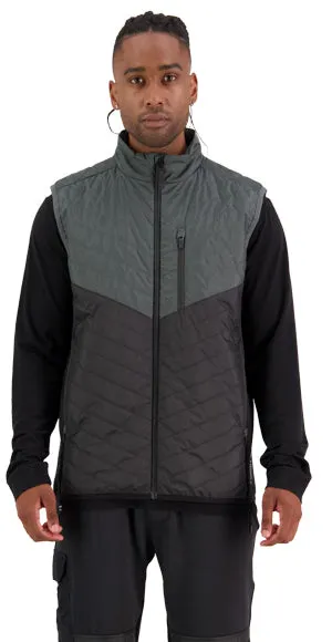 Mons Royale Arete Wool Insulation Vest Mens Burnt Sage / Black