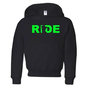 Ride MN Youth Pullover Hoody Black/Green