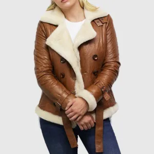 Shop Best Luxurious And Beautiful Women Tan Leather Blazer Jacket