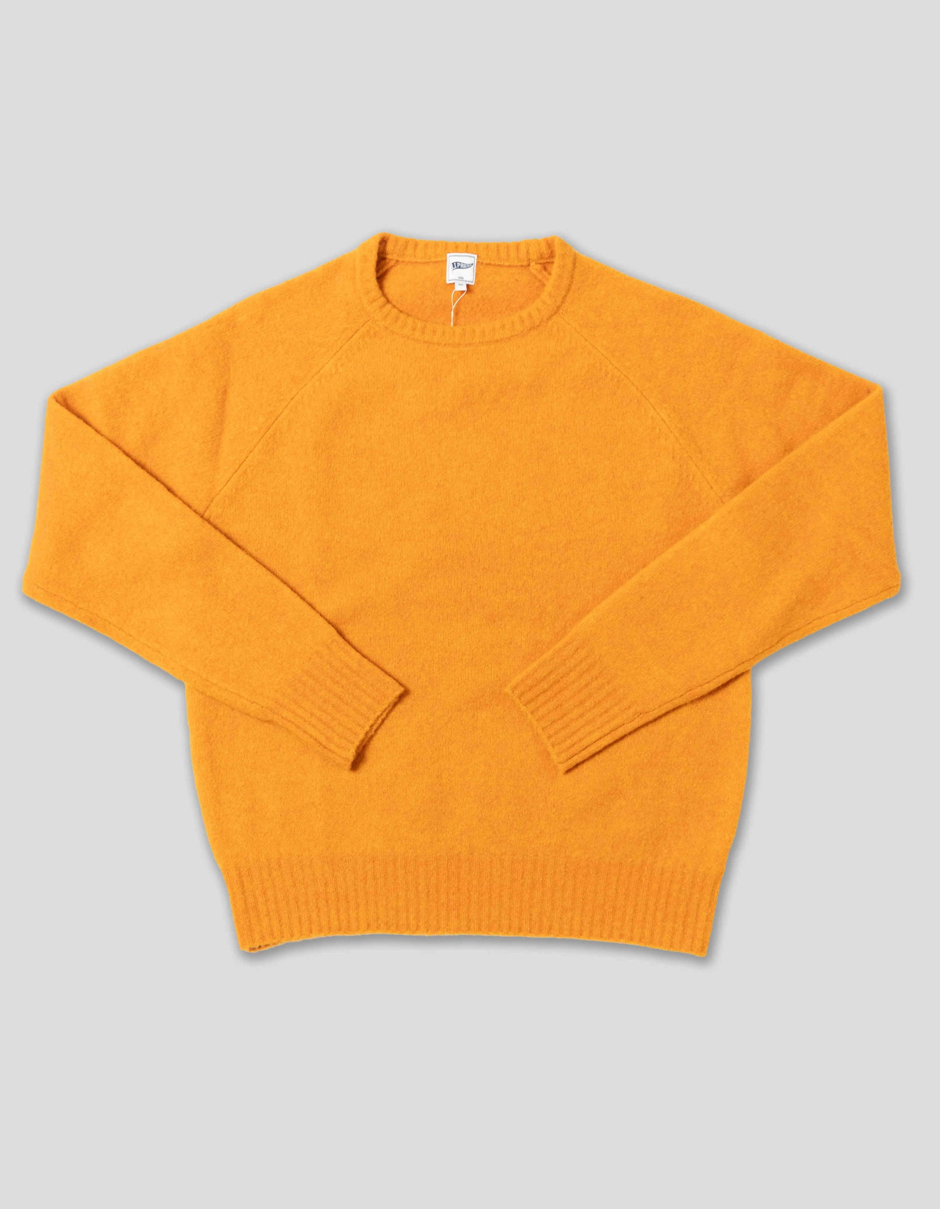 SOLID CREW NECK SWEATER - ORANGE