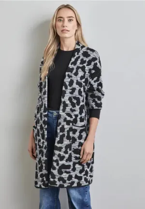 Street One Long Cardigan with animal print