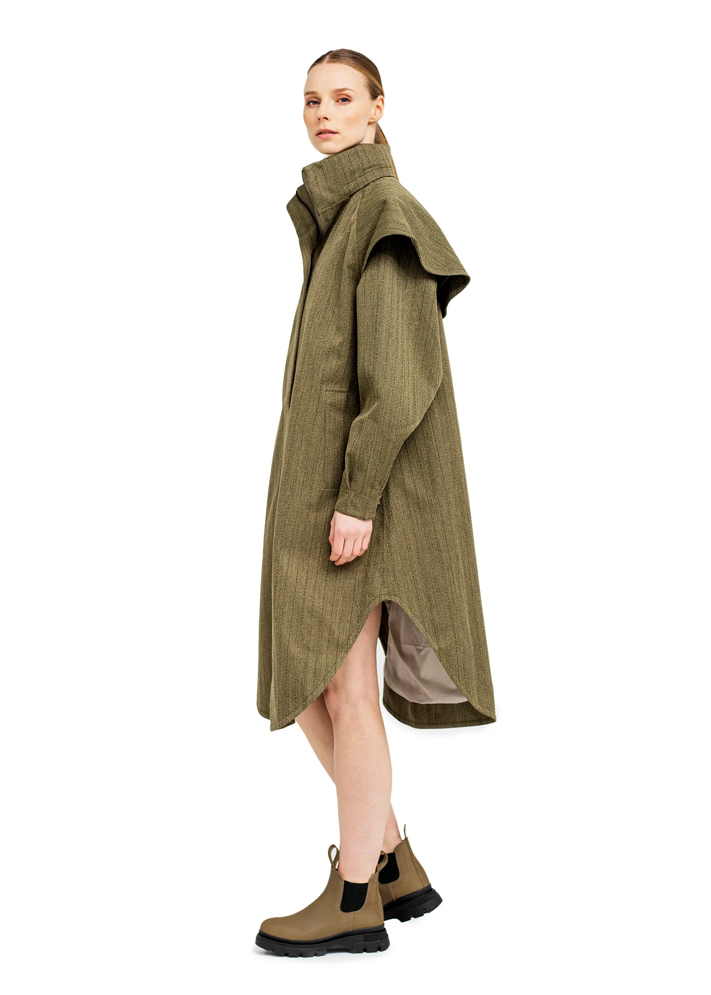 Tyfon Coat - Green Tweed