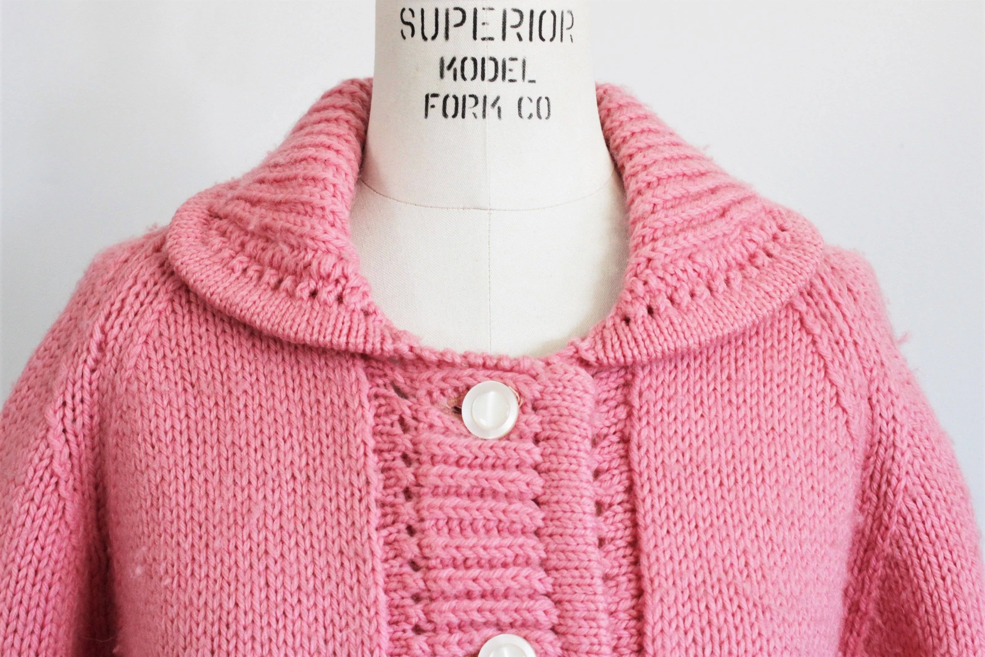 Vintage 1960s Pink Cardigan Sweater