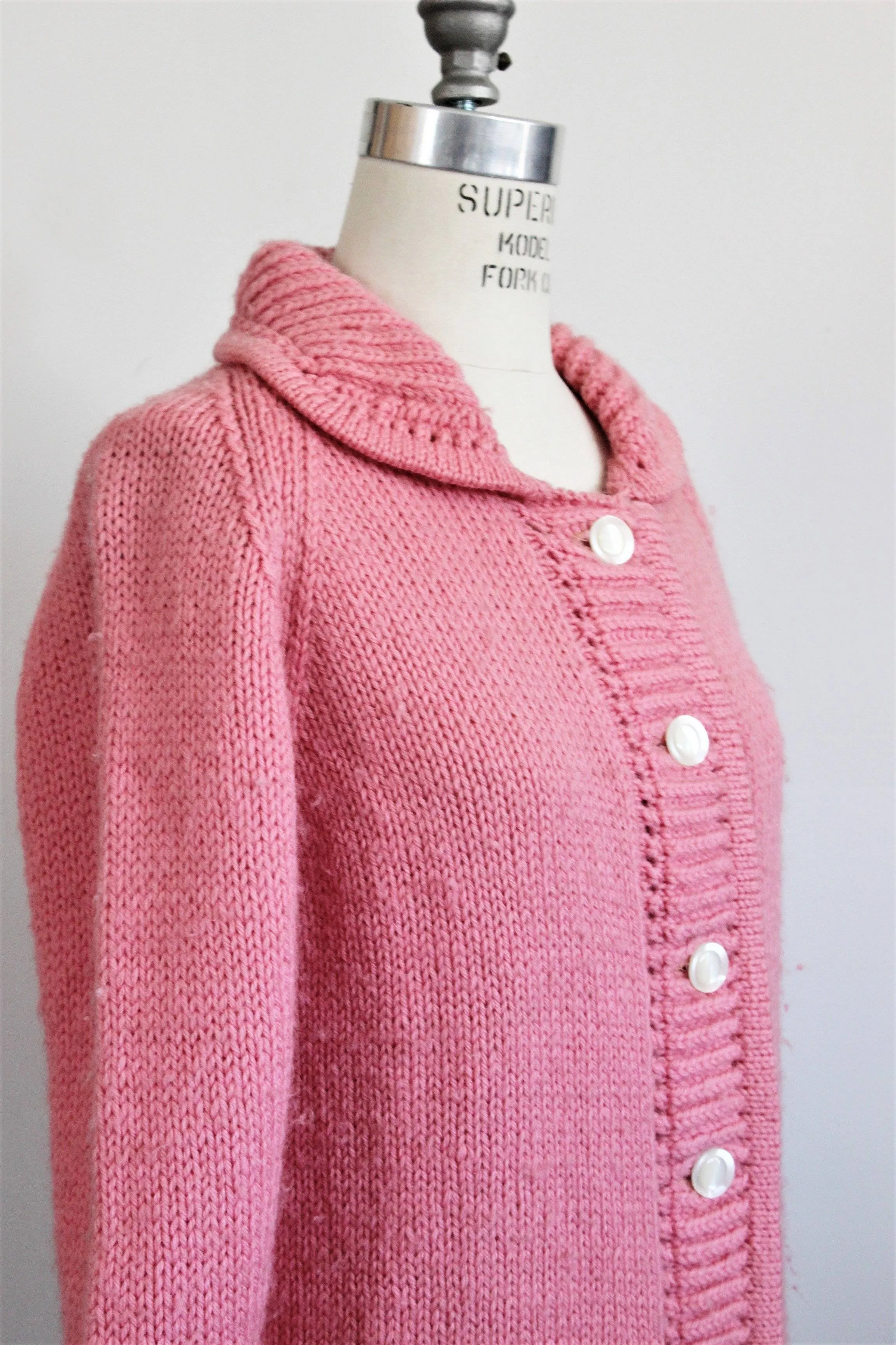 Vintage 1960s Pink Cardigan Sweater