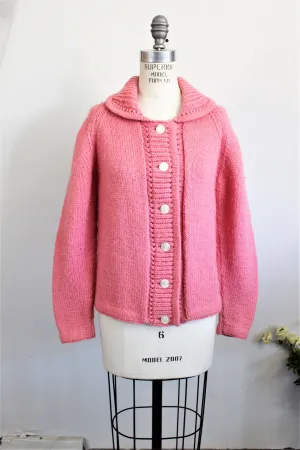 Vintage 1960s Pink Cardigan Sweater