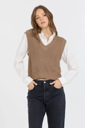 Vintage Havana - Twoffer Cropper Sweater Vest